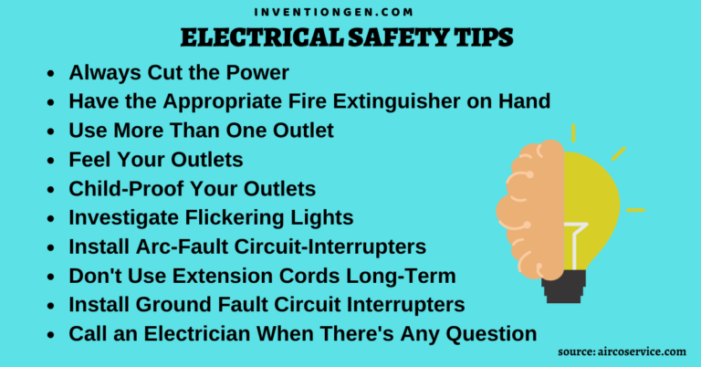 50 Electrical Safety Tips: Home, Appliances, Work, Industries - INVENTgen